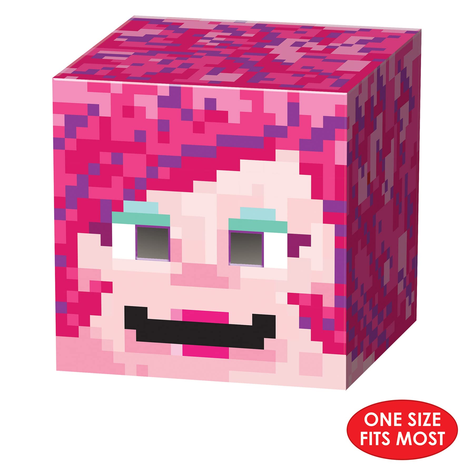 8bit head  Beistle Gamer Girl 8-Bit Box Head, 9